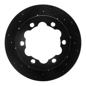 Dodge Sprinter 3500 Brake Rotor (1) - Rear Left - R1 Concepts - Drilled & Slotted - Black - `02-`06
